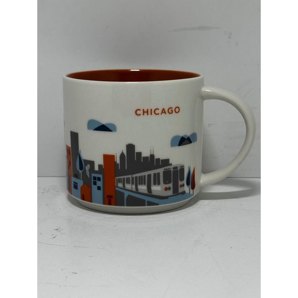 Starbucks You Are Here Collection Chicago Coffee Mug 14oz Skyline City Souvenir